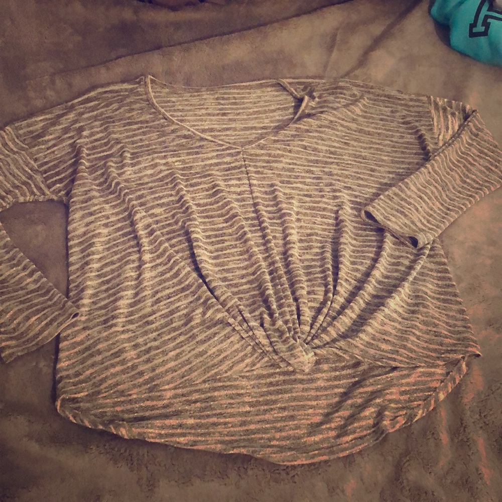 Long sleeve drop shoulder blouse
